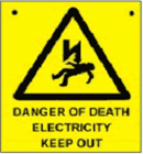 Electric Danger Sign